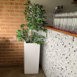 Potsonline - Lightweight Terrazzo Tall Square Planter